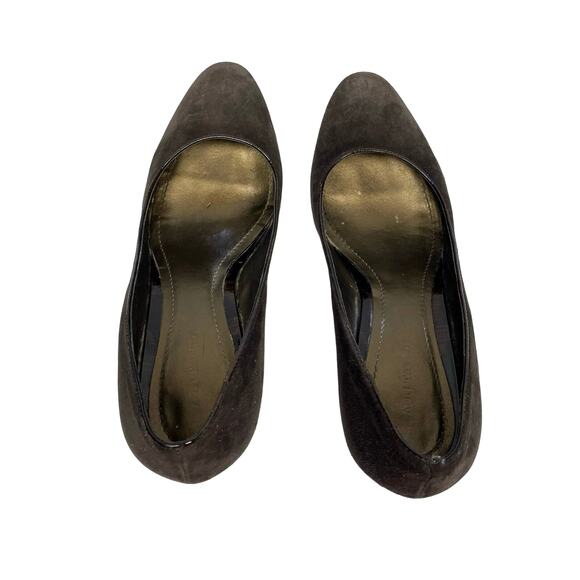 VGUC - Ann Taylor Faux Tortoise Shell Brown Suede Stilettos - Picture 4 of 8